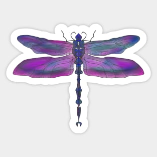 Splash of Color - Dragon Fly Plum Sticker